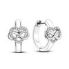 Silver Plated Hoop Earrings Moon Star Dreamcatcher Colored Zircon Fine Earring Jewelry Gift for Women