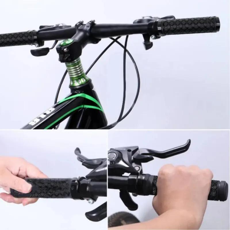 Fahrrad Lenkergriffe MTB Mountainbike Weich Einseitig Verriegelnd Lenkerabdeckung Stecker Gummi Rutschfest Radfahren
