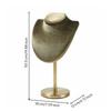 Velvet Necklace Bust Display Elegant Retail Jewelry Stand Desktop