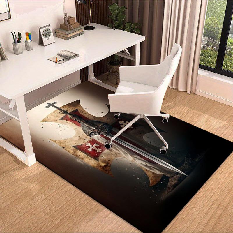 Knightly Crusader Armor Carpet, Chair Rug,Rug for Office Bedroom Living Rooms, Doormat Decor Fan Gift Christmas Gift