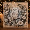 Seasonal DIY Art Supplies Xmas Faux Pearl Kit, Santa Claus Reindeer Painting Calming Hands On Hobbies Sparkling 3D Festive Wall Craft Kit for Adults,