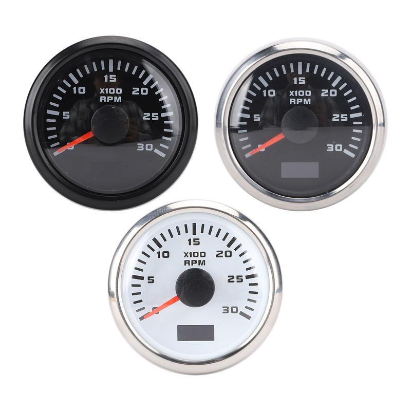 52mm Boats RPM Speedometer DC9-32V 0-3000 RPM Adjustable Marine Gauges For Trucks Tractors Cars RVs Boats Accessories