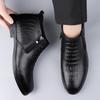 Fashion Winter Plush Genuine Leather Chelsea Men Boots Leather Men Designer Ankle Boot Fashion Casual Business Formal Boots Cowboy Boots