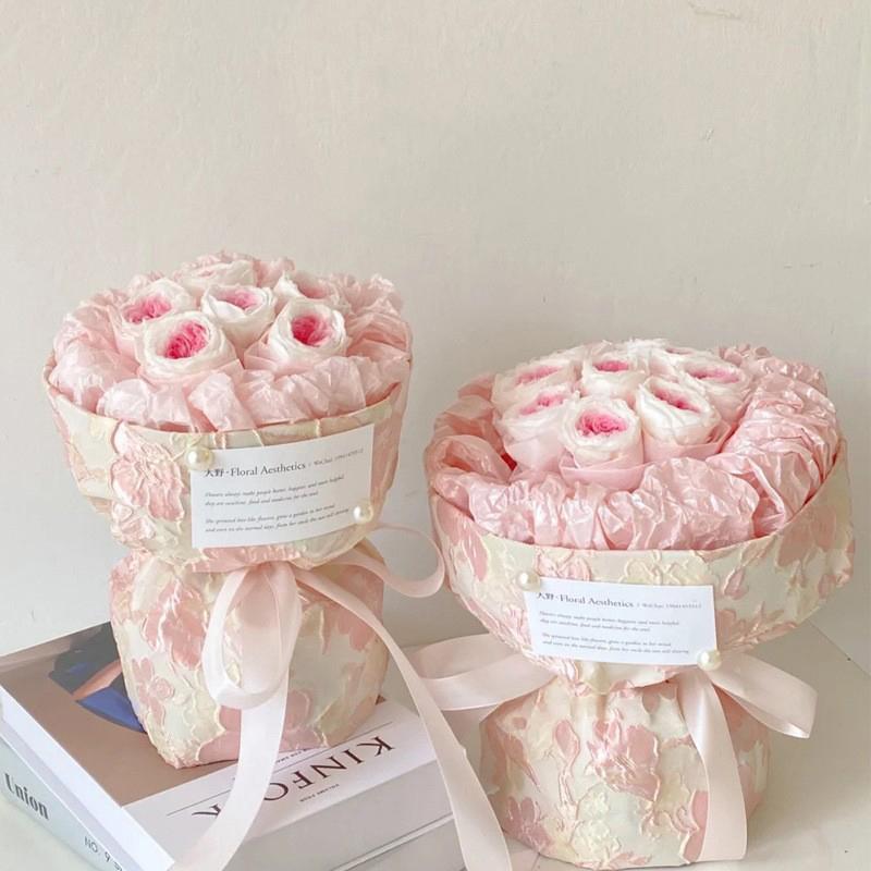 10/20 Stück Rund/Gebogen Bouquet Stereotyp Kraftpapier Blumen Rosen Verpackung Auskleidung Geschenkpapier Blumenladen Materialien Werkzeug