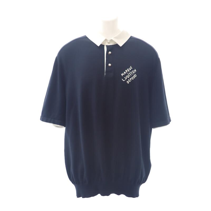 

LOUIS VUITTON 1AHUJK XL Polo shirt black cotton mens