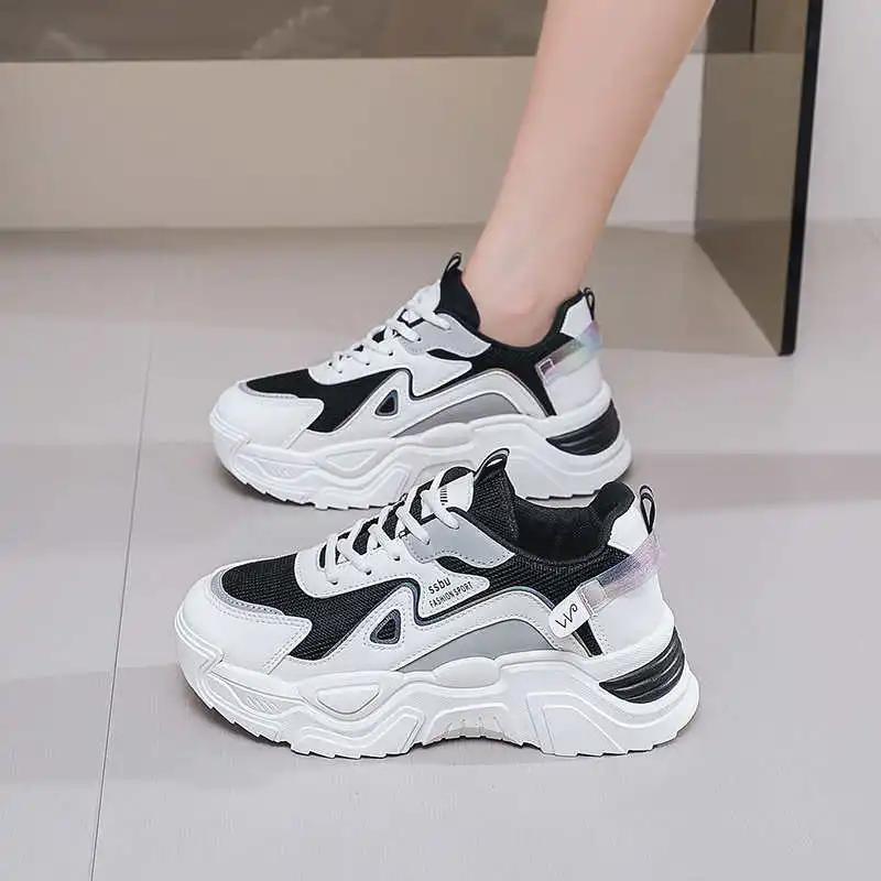White Round Tip Basketball Woman Casual Luxury Brand Shoes For Women Spring Autumn Sneakers Sports Designer Bascket