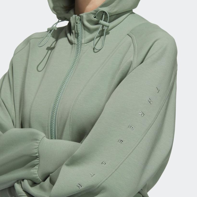 (WMNS) adidas Premium Knit Jacket 'Green' Women's IK4292