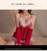 Gold Velvet Christmas Holiday Lingerie Set with Fluffy Edges and Backless Bow Design