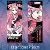 Breloczek z Odznaką Hatsune Miku & Megurine Luka – Zestaw Upominkowy Fan-Made: Bilet Laserowy, Pocztówka i Zakładka