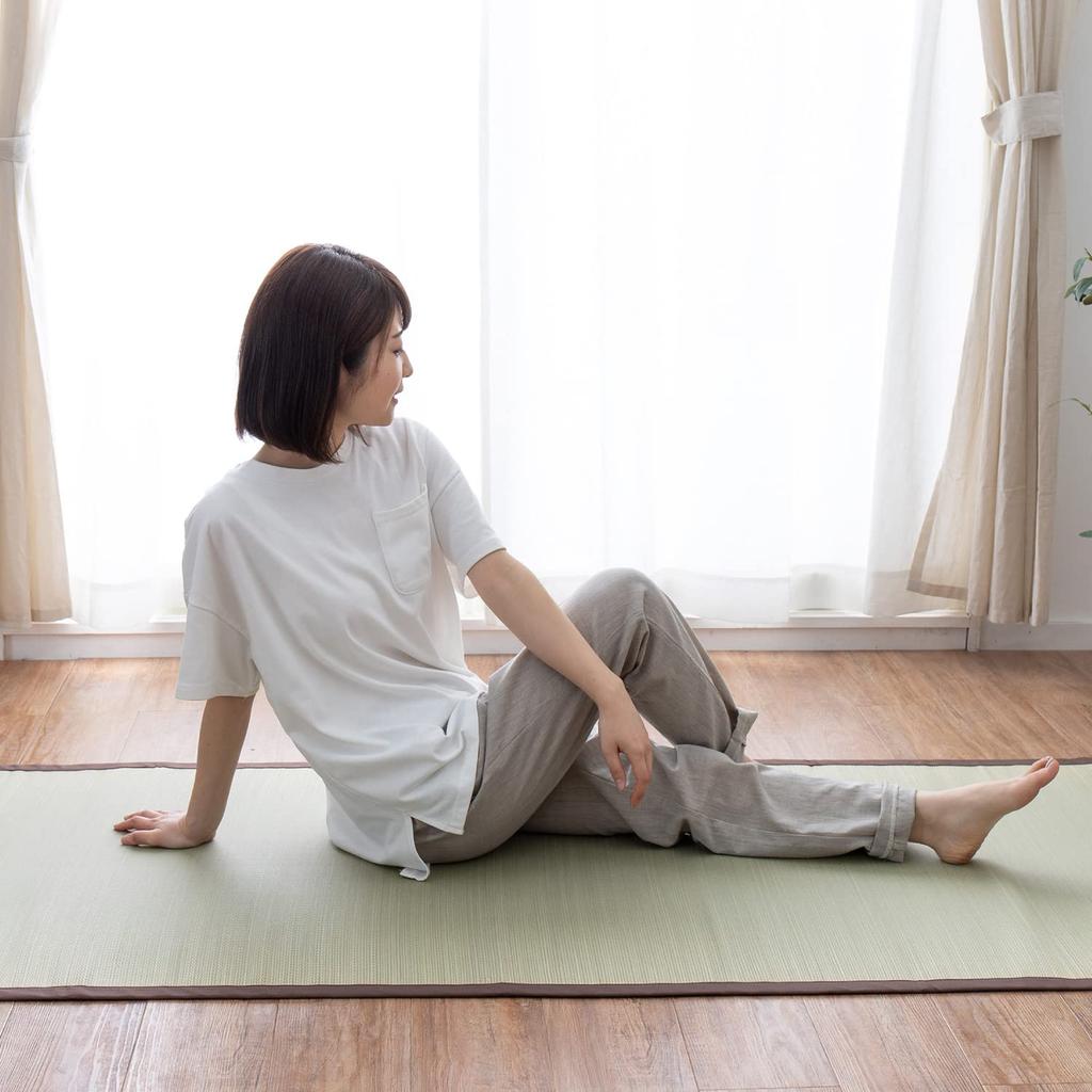 Hagiwara "Kibi" Igusa Sheet, Green, Approx. 88 X 195cm, Made In Japan, Product Number: 81843900