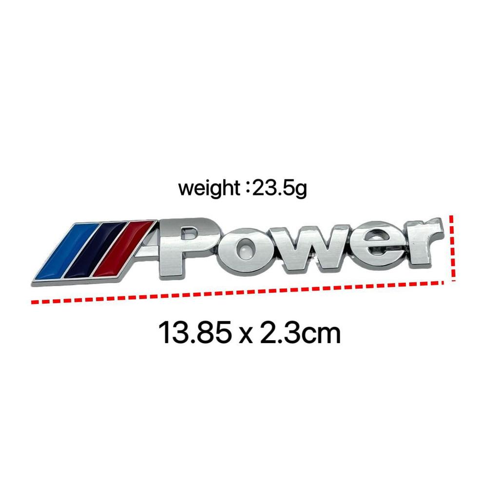 BMW Metall Heckemblem Aufkleber für X1, X5, X6, M-Power 3er & 5er Serie Kotflügel Modifikation