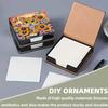 5D DIY PU Diamond Painting Notecard Box Mosaic Kit Gem Art Sticky Note Holder Gem Painting Memo Pad Holder for Home Office