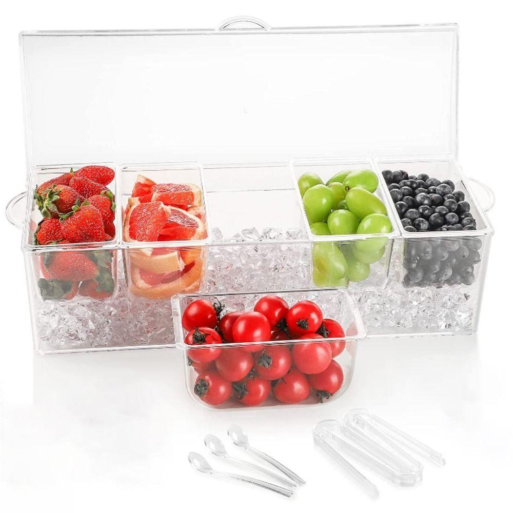 Tongs Kitchen Accessories Condiment Serving Tray Condiment Dispenser Fresh Ice Box Spice Containers