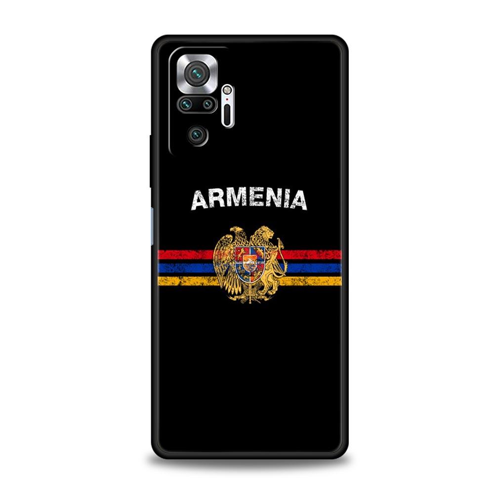 Armenia Armenian Flag For Xiaomi Redmi Note 12 5G Phone Case 10C 10 11 9 8 Pro Plus 9S 7 8T 9T 9A 8A 9C K50 K40 Gaming Cover