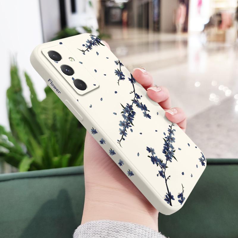 

Blooming Irises Phone Case For Samsung Galaxy A37 A57 Liquid Silicone Cover Samsung A57 білий
