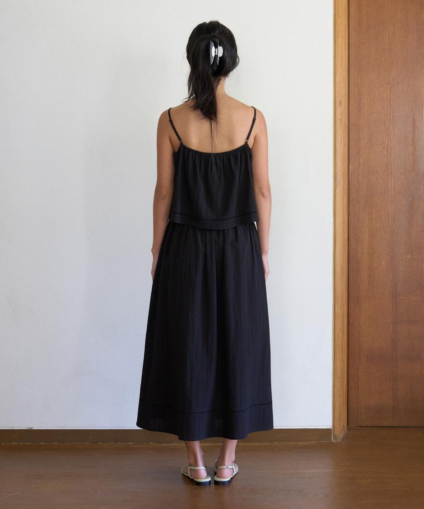 Manggomaenipeullijeu Bridge Cotton One Piece_Black