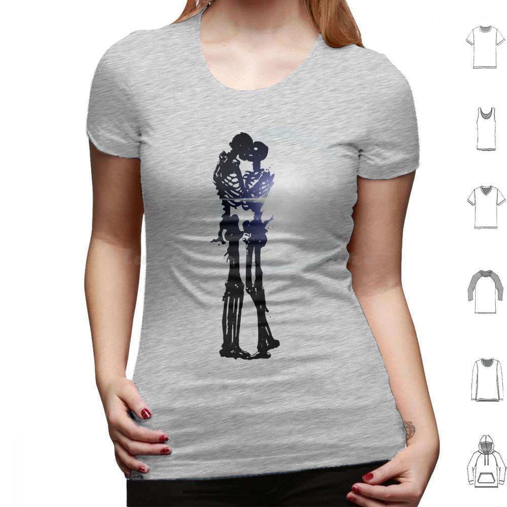 Skeleton Kiss Lens Flare Nuclear Love Skull T Shirt Cotton Men Women DIY Print Skeleton Kiss Kissing Skeletons Nuclear Atomic