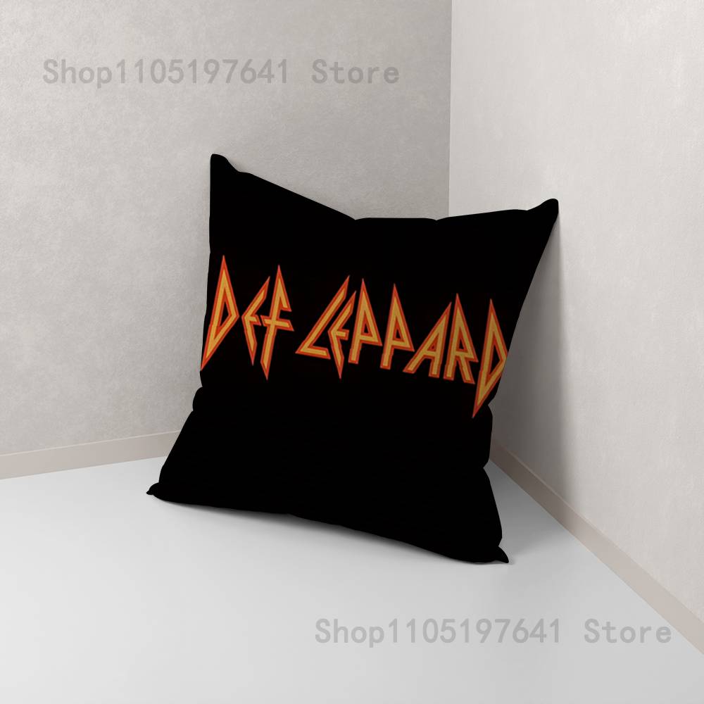 Band D-Def Leppard Pillow Case For Sofa Decor Car Office Room Printing Cushion Cover Decorations and Protector