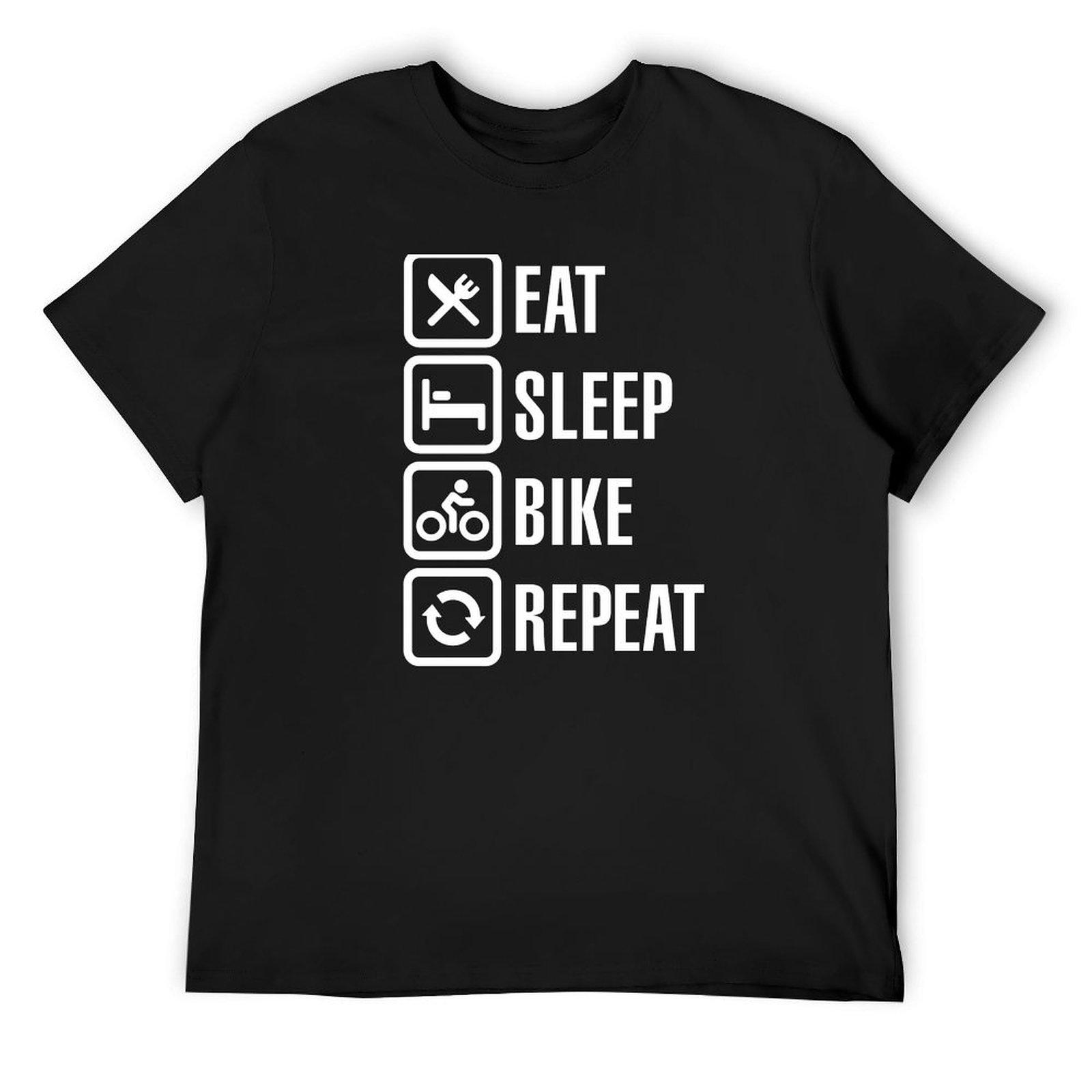 

Ешь, спи, катайся на велосипеде, повторяй Футболка на заказ с принтом животного для мальчиков, футболки в корейском стиле, приталенные футболки для мужчин 4XL