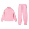 2025 European Autumn/Winter Fashion Zipper Lapel Solid Color Casual Two-Piece Set