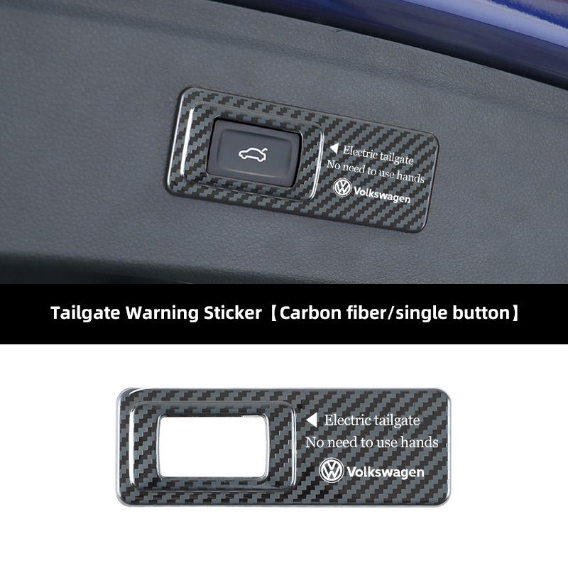 Car Trunk Warning Sticker Electric Tailgate Lifting Cover For VW Golf Polo Tiguan Touran Jetta Passat CC T5 GTI Magotan Scirocco