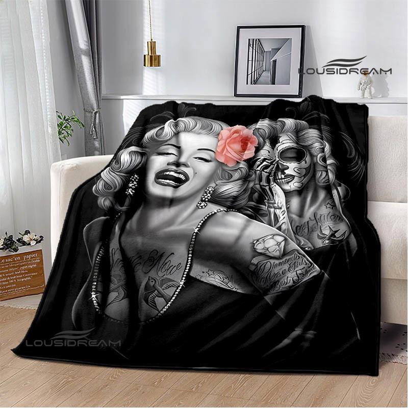 Marilyn Monroe Printed blankets picnic blanket Warm Flannel blankets Soft and comfortable blanket bed linings Birthday Gift