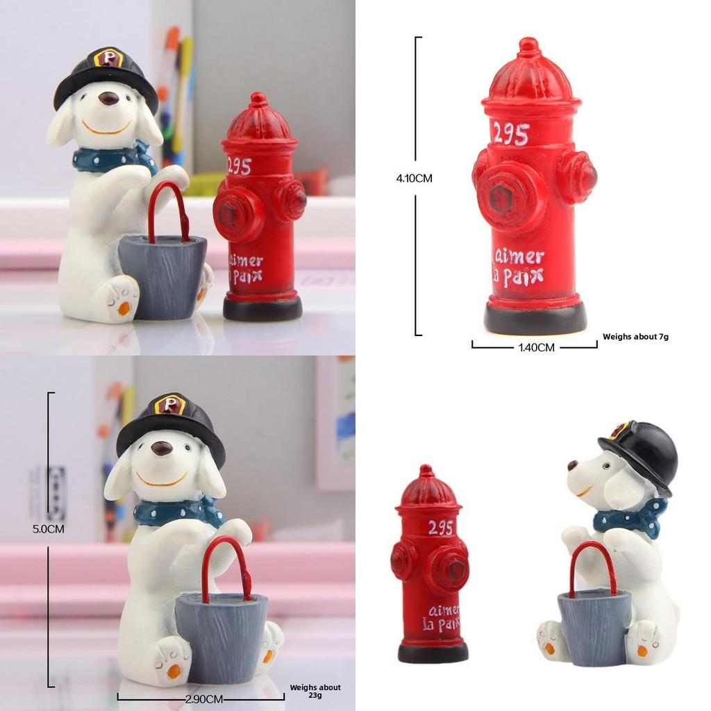 Resin Cartoon Dog Fire Hydrant Garden Statue With Creative Design For Gift And Business Promotions
