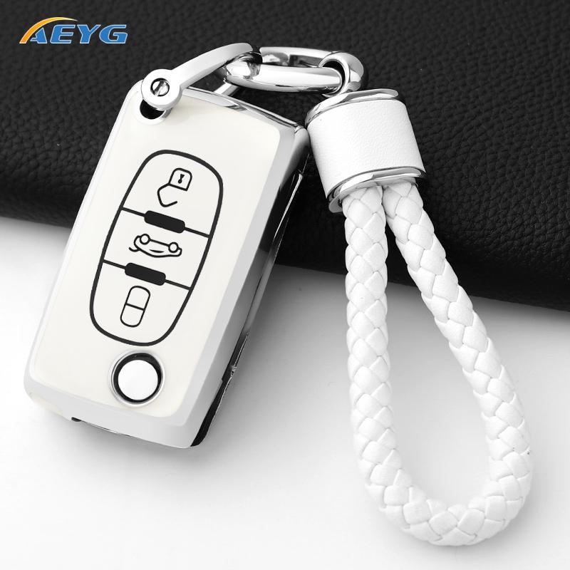 Tpu Car Remote Key Case Cover For Peugeot Partner Expert For Citroen Berlingo Dispatch Ce0523 Ce0536 Hu83/Va2 Accessories