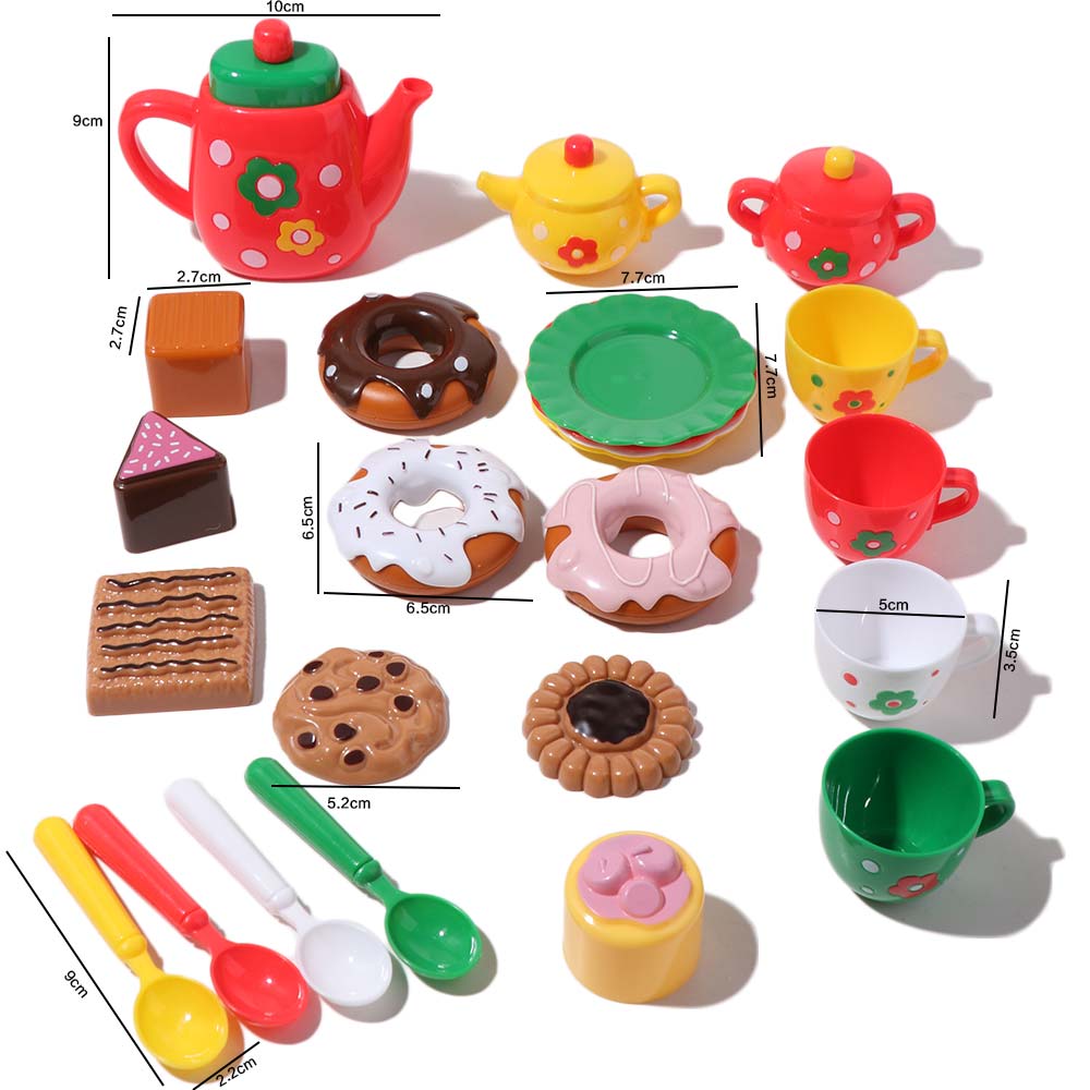 Cake Dessert Playhouse Kitchen Toys Kettle Cookies Tea Set for Girls  New Year Gifts