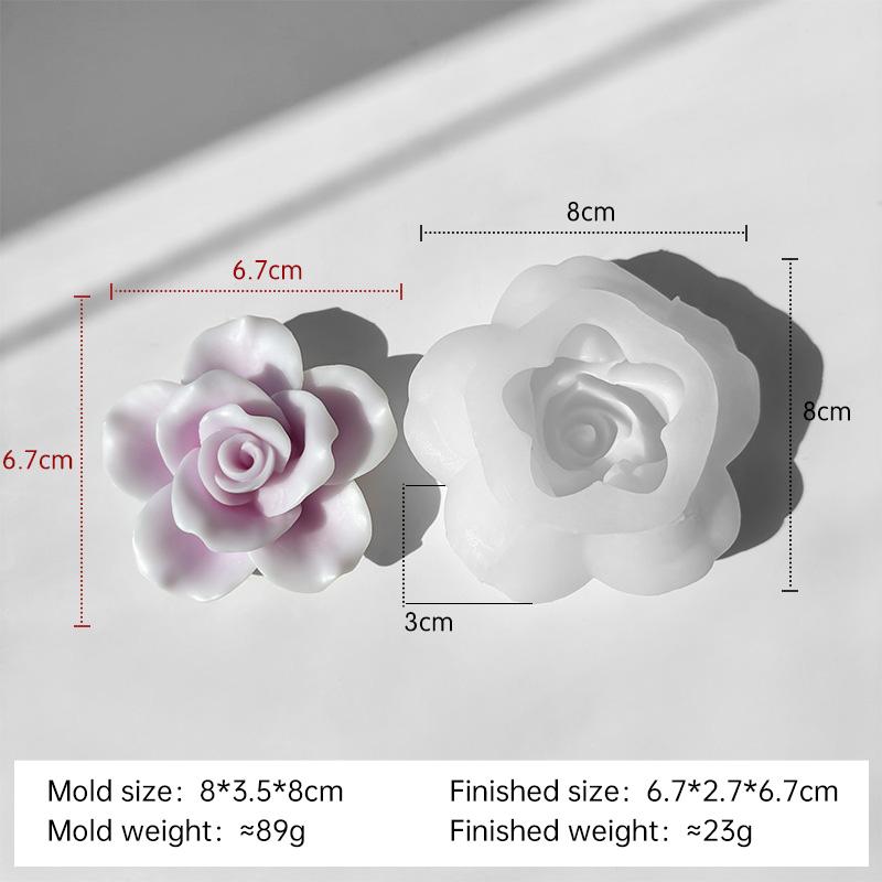 

DIY Rose Flower Sunflower Silicone Mold Handmade Aroma Candle Resin Ornaments Mould 3D Flowers Candy Chocolate Baking Tool