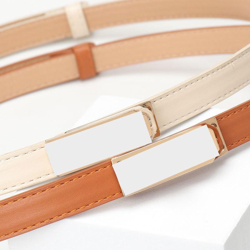 New High-end Lock-button Slim Waist Belt Women's Dress, Cinched Waist Sweater, Suit Decoration, Adjustable Women's Belt
