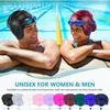 KNK Silicone Swim Cap for Mens & Women with Long Hair, 3D Ear Cover, Nose Clip & Ear Plugs Set (Pink)