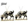 Seasonal Celebration Ornaments 2Pcs 2D Goat Hanging Ornaments Acrylic Winged Pendants Year of Christmas Tree Decor The Auspicious Decorations
