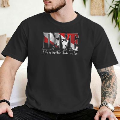 Scuba Diving Life Is Better Underwater Tshirts For Unisex Unisex Vintage Pure Cotton Tees T Shirt Birthday Gift Clothing
