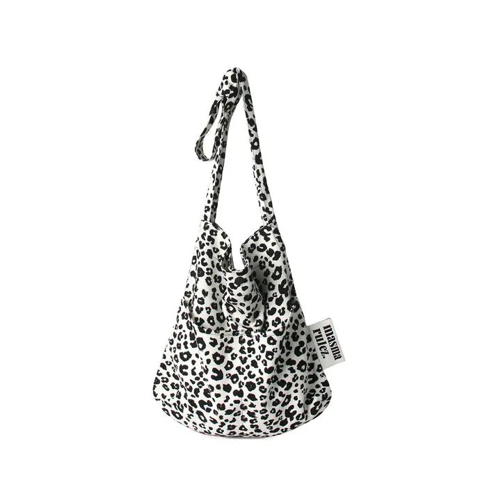 Snack eco crossbag_Grand leopard ivory