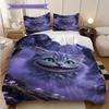 Cheshire Cat Night Bedding 1 Duvet Cover 2 Pillowcase Without Core Soft And Comfortable Bedding Set Christmas Birthday Gift