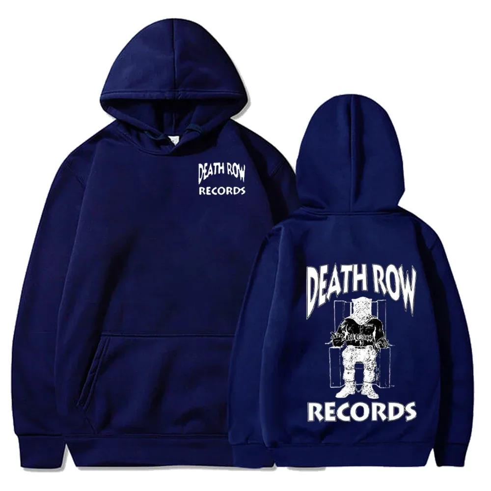 Death Row Records Hoodies Frühling Herbst Fleece Hoodie Pullover Mode Herren Damen Locker Kapuzenpullover Hip Hop Streetwear Top
