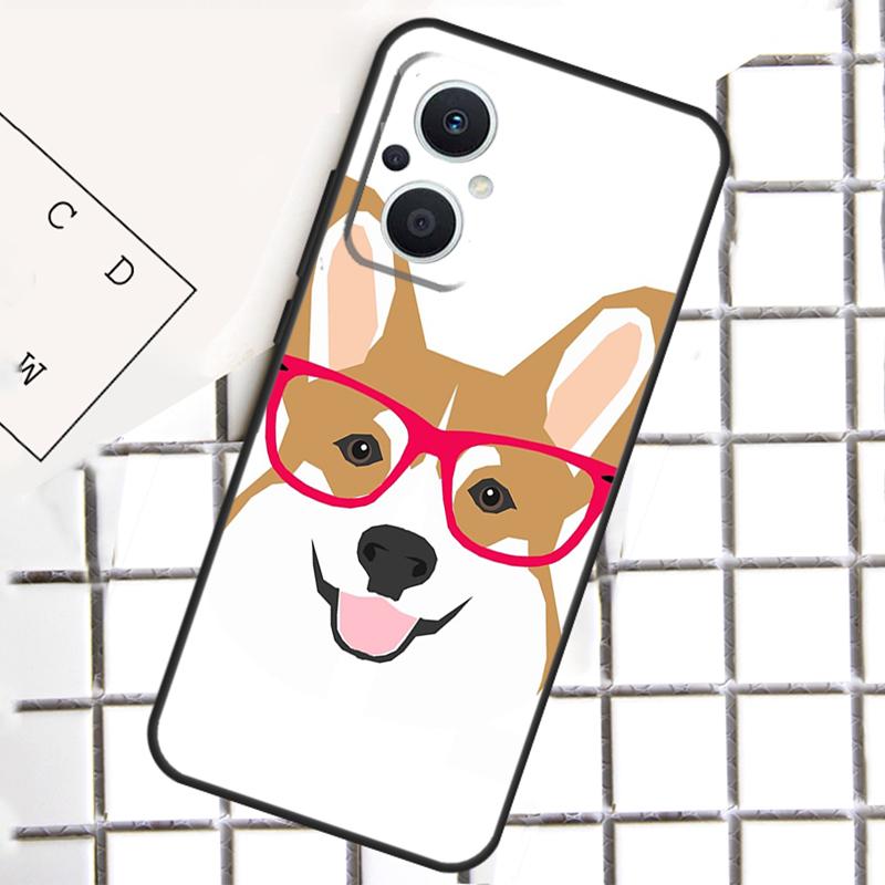 Cartoon Corgi Hund Handyhülle Für OPPO Reno 14F 14 13 12 11 F 10 Pro 8T 7 8 Lite OPPO Find X8 X6 X5 Pro Hülle
