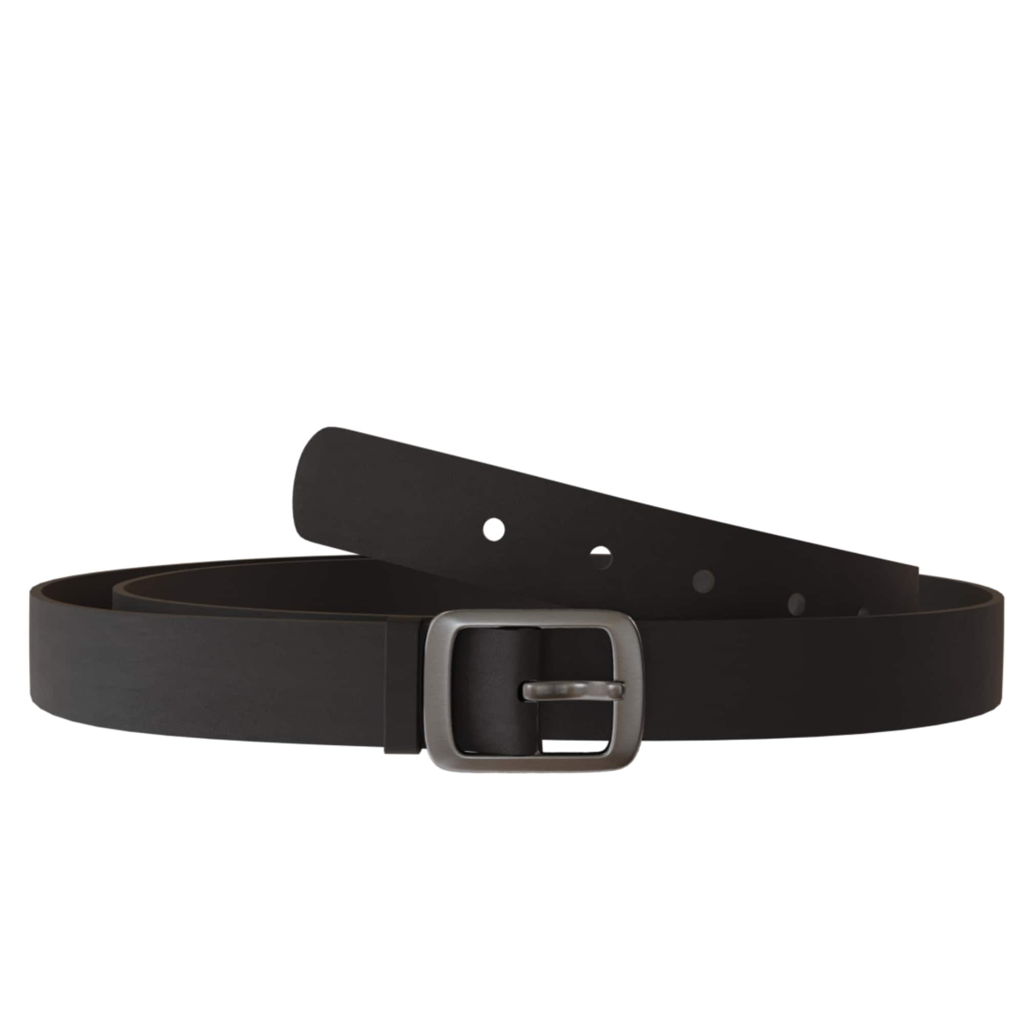 

Real leather belt for women from Poland 30644 90 cm чорний