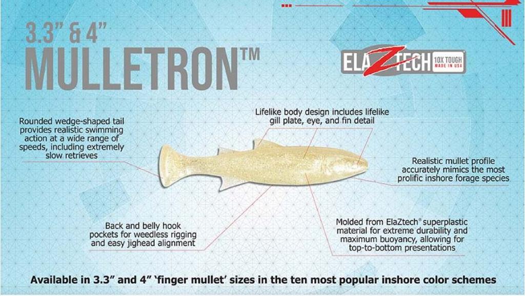 Zman Soft Lure Mulletron Swimbait 3.3 Inch 4/Pack Sexy Mullet (6193)