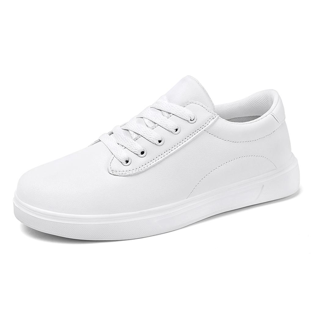 New Sport Shoes For Men Breathable Leather White Sneakers Fashion Gym Casual Lightweight Walking Shoes Couple Plus Size Footwear
