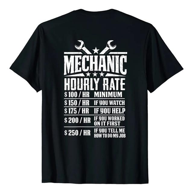 Camiseta Mechanic Hourly Rate Funny Mechanic S