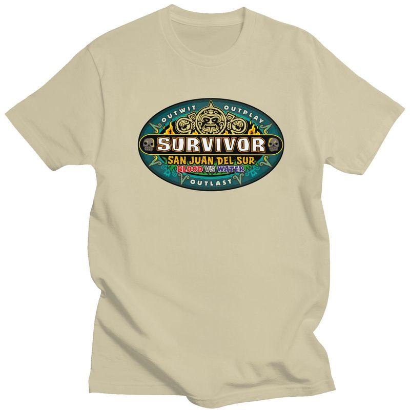 Custom Adventure Game TV Show Survivor Tshirt for Men Short Sleeves Casual T Shirt Cool Tshirt Loose Fit Pure Cotton Tee Gift