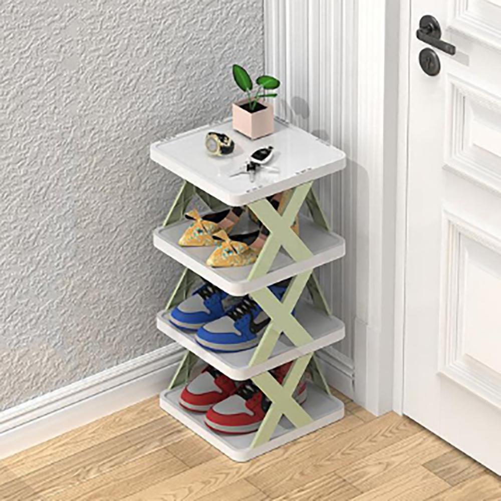 4/6-Layer Shoe Rack Multi Layer Shoes Storage Organizer Removable Space Saving Shoe Shelf Plastic Shoes Cabinets Home Supplies