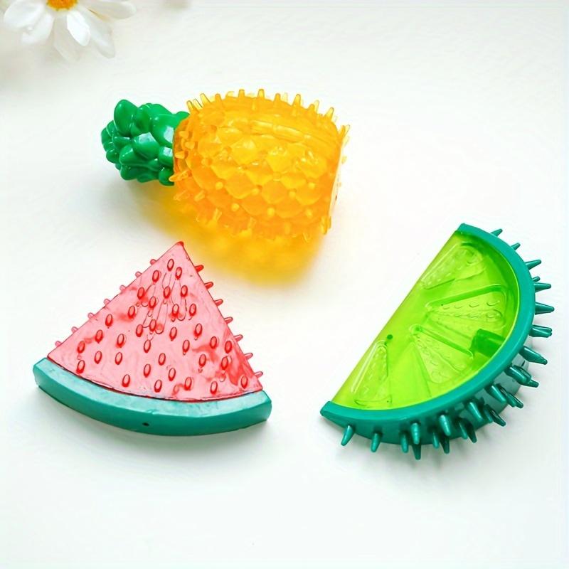 Dog Chew Pet Toy, Summer Water-Filled Freezable Cooling Fruit Chew Toy for Pets
