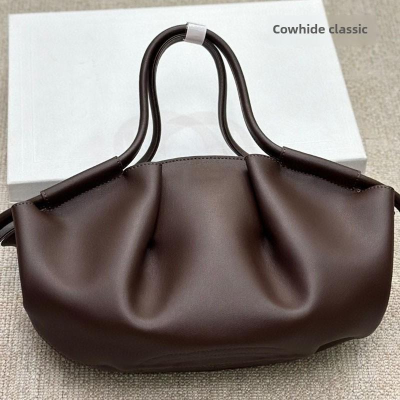 

Luojia 2024 Высококачественная кожаная сумка-тоут для женщин - модный ручной аксессуар для подиума 33*17*11cm with logo кофейный