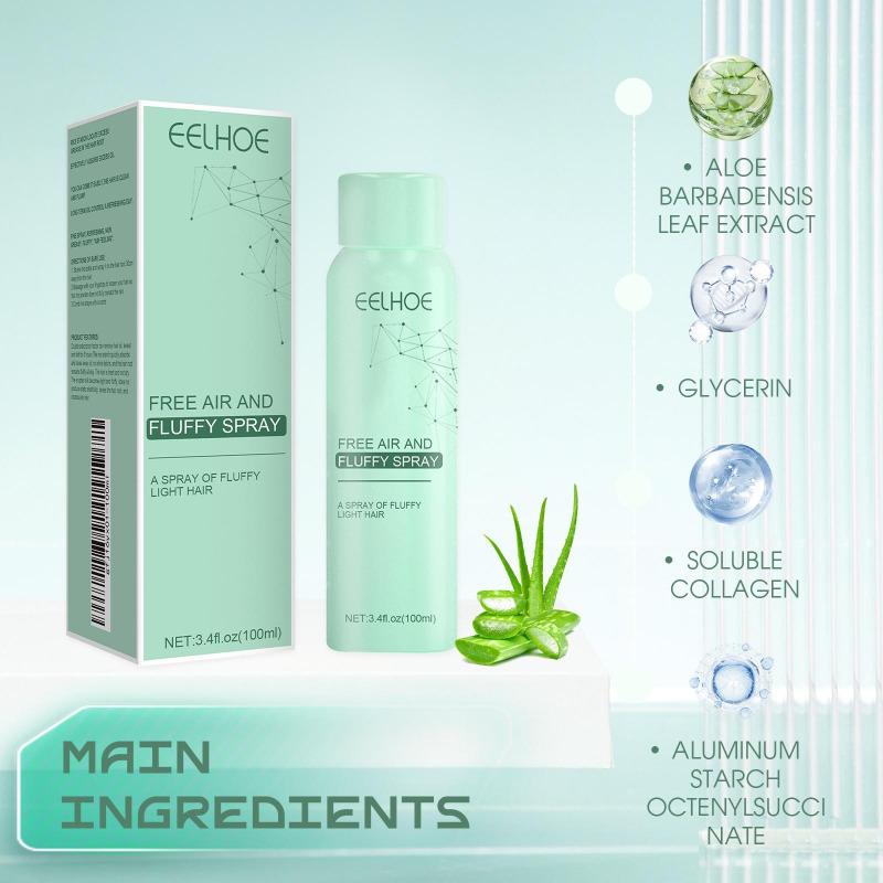 Spray per Capelli Secchi Senza Risciacquo da 100 ml, Rinfrescante e Naturale per Volume alle Radici, Texture Leggera, Controllo dell'Olio, Secchi e Puliti, Asciugatura Senza Lavaggio