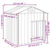 Vidaxl Buda Dla Psa, Z Dachem, Jasnoszara, 117X103X123 Cm, Stal