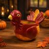 Hand Painted Rustic Home Decor Hand-painted Resin Turkey Ornament for Thanksgiving, Autumn Harvest Desktop Storage Ornaments Thanksgiving Organizer,