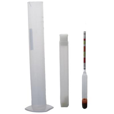3Pcs 250 Ml Plastic Cylinder Triple Scale Hydrometer Hydrometer Alcohol  Wine Making